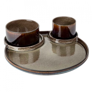 Set farfurie fel principal cu 2 boluri Quintana Green D32CM D8XH6cm - D11XH6cm 3948003