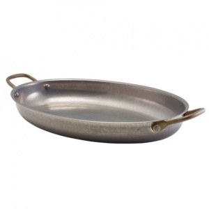 Vas oval servire Vintage Steel 34x23cm SSD34V