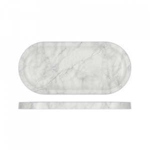 Platou oval melamina White Agra 32x15cm AG320324