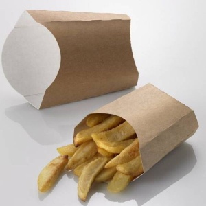 Set pahar cartofi prajiti kraft 10,5x10,5x5cm H0705
