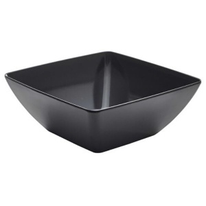 Bol rotund melamina negru curbat 26.2cm MELSQB-28BK