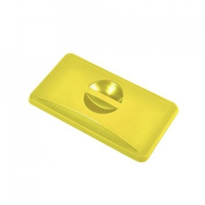 Capac galben cos reciclare subtire 65L Genware 23433102