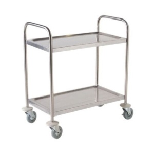 Carucior complet sudat 2 rafturi Genware 82,5x50,5x94,5cm TROLWELD2S