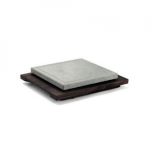 Platou lemn cu piatra vulcanica 25x25cm BIS13.099112.089