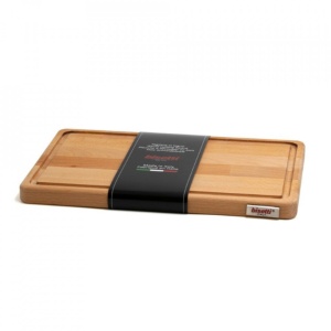 Platou servire lemn cu canelura pentru sos 50x35x2cm 26303