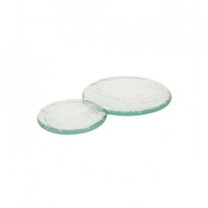 Platou servire sticla Silica Bubbles Small Clear 17x11cm 26003435