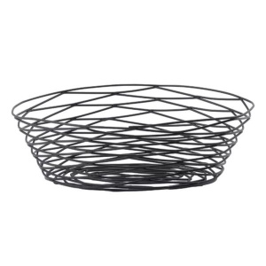 Cos oval metal negru BK17410