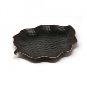 Farfurie frunza desert Coq Kypseli 22x17cm LKYP025NE372220