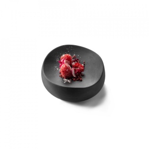 Farfurie podium negru Duna 9x4cm B0355-0509