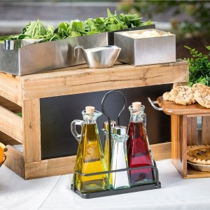 Set ladite inaltator bufet Rustic Natural Wood RCBCRATE1
