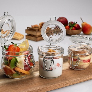 Borcan sticla cu capac 400 ml T3015