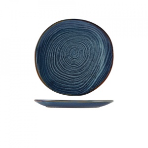 Farfurie coupe Terra Porcelain Aqua Blue Organic 25cm CP-PBLG25