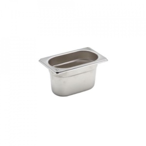 Gastronorm otel inoxidabil 1/9 100mm Genware 18x11cm GN19-100