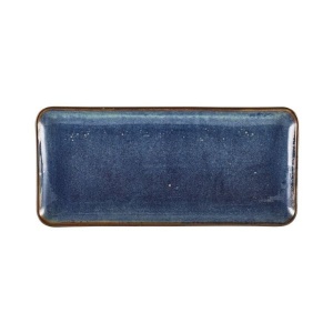 Platou dreptunghiular Terra Porcelain Aqua Blue 27 x 12.5cm NR-PBL27