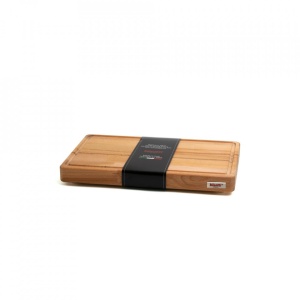 Platou servire lemn cu canelura pentru sos si picioare 45x30x4cm 26322