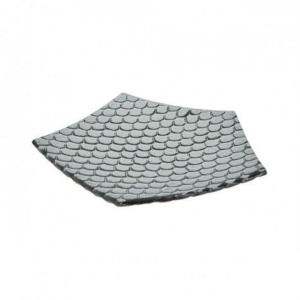Farfurie desert sticla Silica Pentagon Grey 23cm 26002776