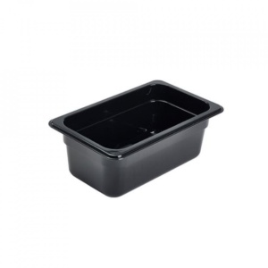 Gastronorm policarbonat negru 1/4 100mm Genware 27x16cm PCB14-100