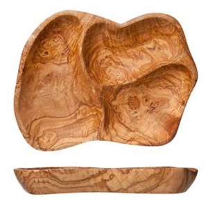 Platou lemn maslin 3 - 6 compartimente 40-55x18cm 7798744