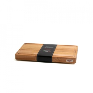 Platou servire lemn cu canelura pentru sos si picioare 50x35x4cm 26326