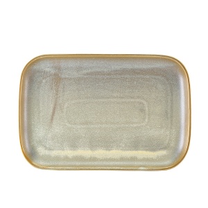 Platou Terra Porcelain Matt Grey 34.5 x 23.5cm RP-PMG34