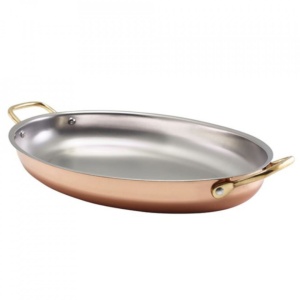 Vas oval servire cupru 34x23cm SSD34C