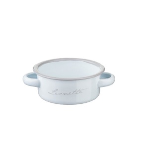 Caserola white tin 250ml 11x4,5h cm P3012