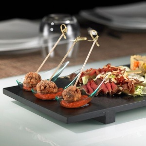 Platou bambus sushi negru 50x23x2,5 S0063.Z