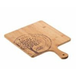 Platou lemn bambus cu maner 30x30cm S4111