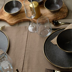 Platou rotund 40cm Bronze Gold Stone 37004096