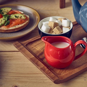 Recipient lapte Genware Porcelain 14cl Red 373114R
