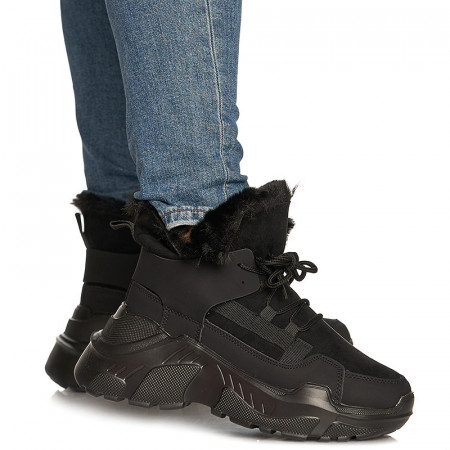 Ghete sport imblanite Alba negru
