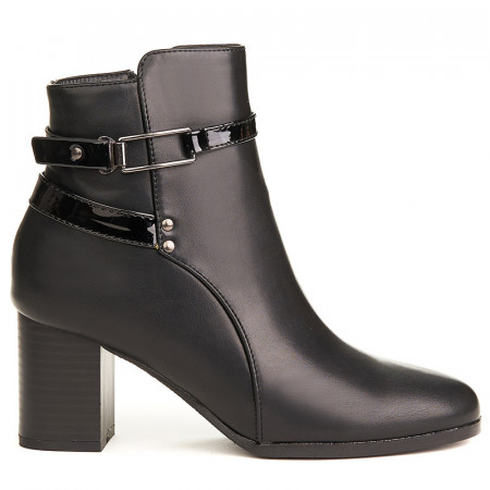 Botine office cu toc gros Alma negru