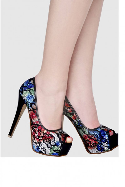 Pantofi cu platforma snake Anita