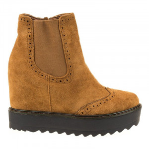 Botine cu platforma chic din velur Andra