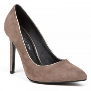 Pantofi dama, cu toc, Taupe