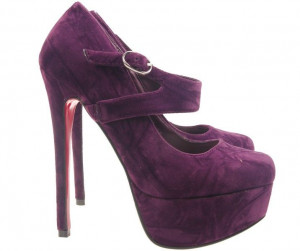 Pantofi purple cu bareta peste picior Jens
