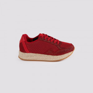 Pantofi sport dama, SHINY, Rojo
