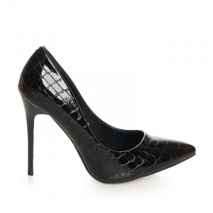 Pantofi stiletto cu toc inalt Amadina negru