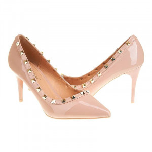 Pantofi stiletto cu toc mediu Carla nud