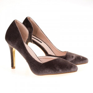 Pantofi stiletto velur Mia