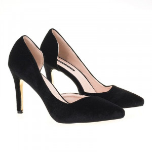 Pantofi stiletto velur Sally