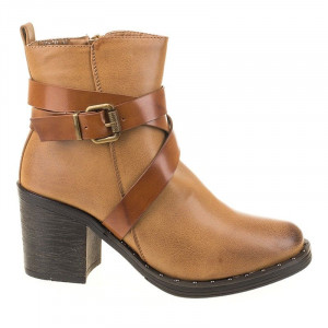 Botine cu toc gros si tinte Mia kh
