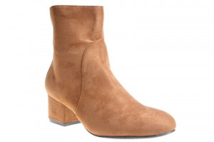 Botine cu toc office Amalia camel
