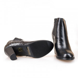 Botine cu toc office Letitia blk
