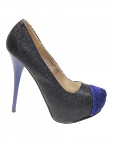 Pantofi de dama black/blu Glitter