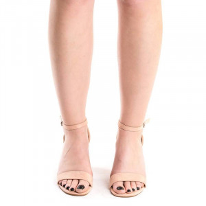 Sandale cu toc gros chic Martina pink