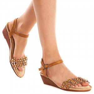 Sandale Joase Bej Lejere Andra Camel