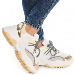 Sneakers dama trendy Sofia alb