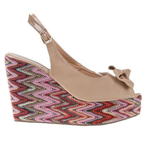 Sandale platforma Flower khaki
