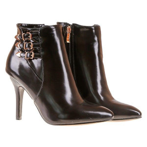 Botine cu toc elegante Carmela negre